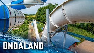 HUGE WATERPARK IN ITALY Ondaland Acquapark All Slides POV [upl. by Anegue]