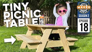 Easy DIY Kids Picnic Table in Just 2 Hours [upl. by Dnalra]