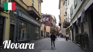 Novara Italy  Winter Walking Tour [upl. by Gabriell]