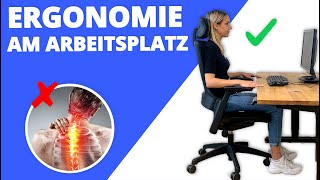 ERGONOMIE am ARBEITSPLATZ  Richtig Sitzen amp Stehen Leitfaden [upl. by Aronson]