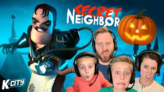 SECRET NEIGHBOR Spooky Family Battle KCITY GAMING [upl. by Ahsiekrats]