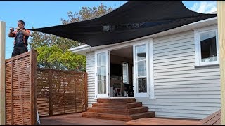 How to Install Shade Sails  Mitre 10 Easy As DIY [upl. by Soelch]