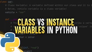 Class vs Instance Variables In Python [upl. by Boyd452]