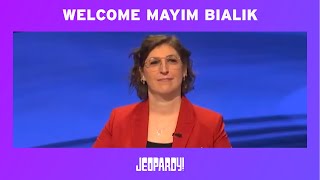 Mayim Bialik Starts As Jeopardy Guest Host  JEOPARDY [upl. by Hartill]