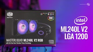 HOWTO Install Cooler Master ML240L V2 RGB on Intel LGA 1200 and 115X Motherboards [upl. by Ylhsa]