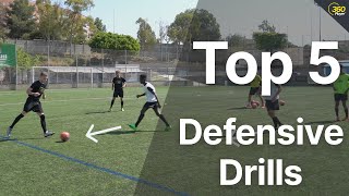 5 Defensive Drills To Improve Your Teams Defending [upl. by Ssitruc]