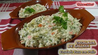 ENSALADA DE GALLINA  ENSALADA RUSA CON POLLO especial para Navidad [upl. by Nitaj112]