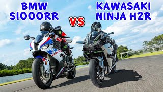 bmw s1000rr vs kawasaki h2r Drag Race  Acceleration Comparison [upl. by Bogusz852]