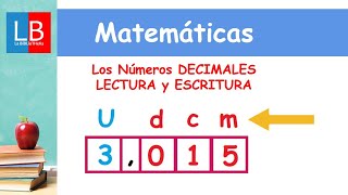 Los Números DECIMALES LECTURA y ESCRITURA ✔👩‍🏫 PRIMARIA [upl. by Lita]