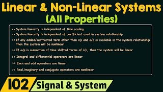 Linear and NonLinear Systems All Properties [upl. by Amiarom161]