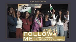 FOLLOW ME Harnaaz Sandhu HOMECOMING Part 1  Miss Universe [upl. by Lorilyn]