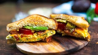 Avocado Breakfast Sandwich Recipe [upl. by Aoniak]