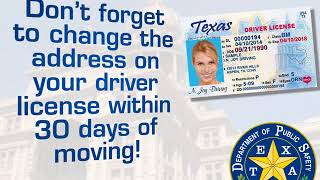 Texas Driver License Office  Address Change Requirement [upl. by Nuahsak]