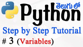 Python Tutorials For Beginners in Telugu  Tutorial 3  Variables [upl. by Bergstrom]