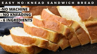 NoKnead Sandwich Bread  Just 6 ingredients in less than 2 hours [upl. by Ximenez]