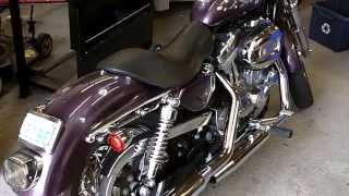 Harley Sportster Exhaust Drill Out Baffle Mod [upl. by Nahtnaoj]