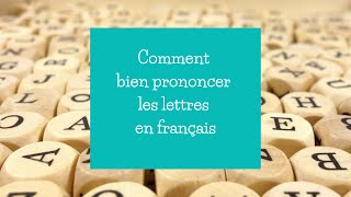 La prononciation des lettres en français [upl. by Tireb]