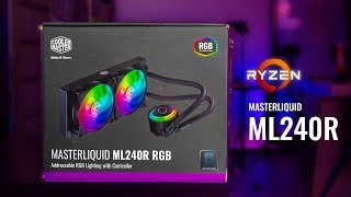 HOW TO Cooler Master MasterLiquid ML240R RGB AM4 Install Guide [upl. by Cariotta903]