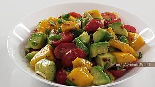 Mango Avocado Salad  10 Minute Recipe  Dish amp Devour [upl. by Aindrea892]