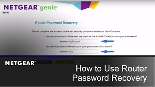 How to use the Router Password Recovery feature  NETGEAR [upl. by Odrarebe63]