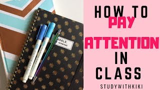 12 HACKS to PAY ATTENTION in CLASS  StudyWithKiki [upl. by Onitram]