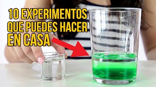 10 EXPERIMENTOS PARA HACER EN CASA  Experimentos fáciles y sencillos RECOPILACIÓN [upl. by Donalt]