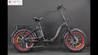 Earth anteBike fat tire folding electric bike [upl. by Atiuqal]