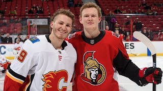 Matthew and Brady Tkachuk face each other for first time [upl. by Bensky592]