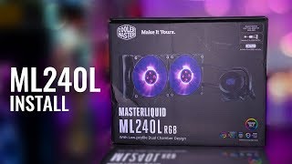 HOWTO Install Cooler Master MasterLiquid ML240L RGB on Socket 1151 and 2066 [upl. by Clemmy]