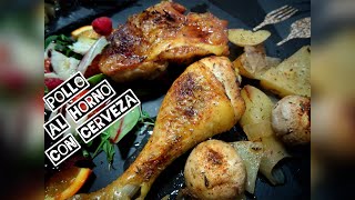 Pollo al horno con cerveza facilisimo [upl. by Ailhad]