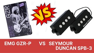 EMG GZRP Geezer Butler VS Seymour Duncan SPB3 Precision bass Pickups comparison [upl. by Alhahs]