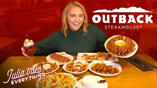 Trying ALL Of The Most Popular Menu Items At Outback Steakhouse [upl. by Ertemed]