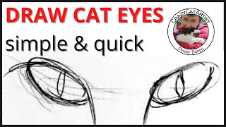 How to Draw Cat Eyes simple amp quick [upl. by Nirehtac]