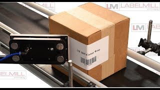 LabelMill LM3605CW Print and Apply Corner Wrap Label Applicator [upl. by Suckram666]