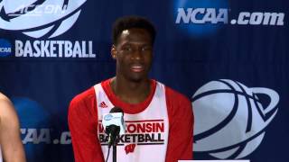 Wisconsin Basketball Player Has Embarrassing Moment at Press Conference [upl. by Euqina86]