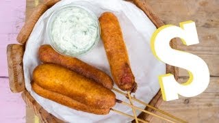 Spicy Corn Dogs Recipe  Sorted Food [upl. by Anawed]