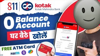 Kotak Mahindra Bank Account Open Zero Balance Kotak811 Savings Account Opening Online [upl. by Ainerbas170]