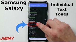 Setting Custom Individual Text Tones  SAMSUNG [upl. by Rodavlas299]