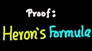 Proof Herons Formula [upl. by Freddy]