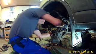 HOW TO REPLACE UPPER BALL JOINT VW T4 TRANSPORTER PART 1 [upl. by Assiluy]