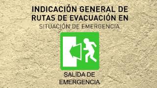 Rutas de evacuación en situación de emergencia [upl. by Eade]