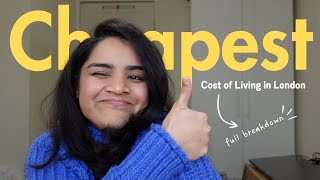 Cheapest cost of living in London  UK Student life [upl. by Bertold]