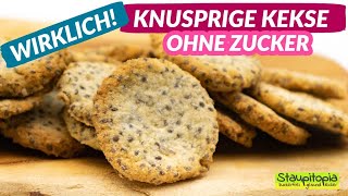 Wirklich knusprige Kekse ohne Zucker [upl. by Valery]