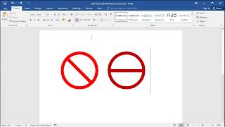 How to insert No Entry sign in Word [upl. by Munroe]