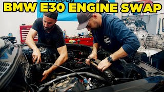 Engine Swapping our BMW E30 [upl. by Lubba]