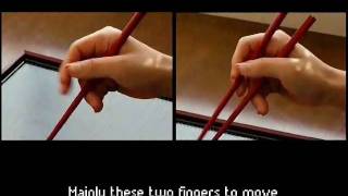 The Answer Book Guide to mastering the chopsticks within 5 minutes How to hold chopsticks [upl. by Eisus]