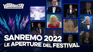 SANREMO2022  LE APERTURE DEL FESTIVAL 20012021  Il Divanista [upl. by Sehguh58]