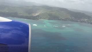 Full Landing at St Lucia Airport UVF [upl. by Eittol]