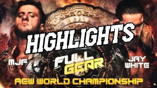 MJF vs Jay White  Full Gear 2023  Highlights [upl. by Sibella]