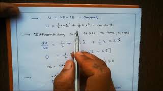 Equation of Motion Energy methodDynamics of Machinery [upl. by Eckel517]